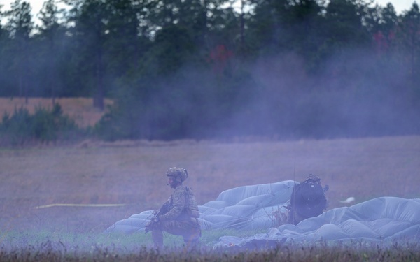 Spanish Air Force Airman Secures Drop Zone During Sentry South 26-2