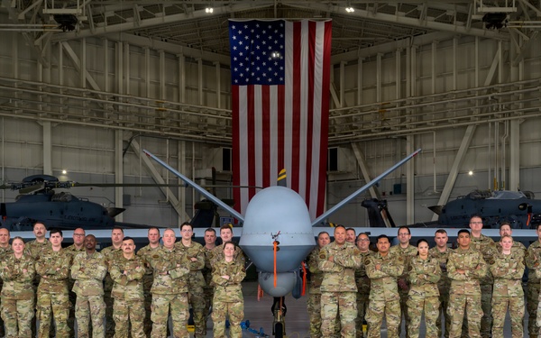 174th Attack Wing Airmen Pose for Group Photo During Sentry South 26-2
