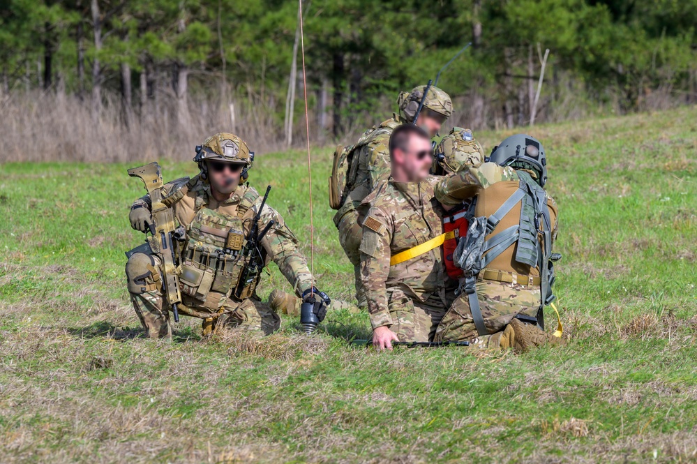 Tactical Air Control Party Airmen Secure Area During Aeromedical Evacuation Training at Sentry South 26-2