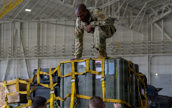 174th Attack Wing Airmen Prepare Equipment for C-17 Return During Sentry South 26-2