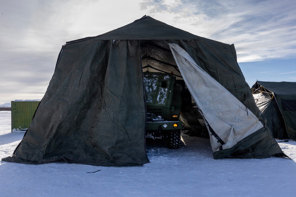US Marines conduct vehicle maintenance during ARCTIC EDGE 2026