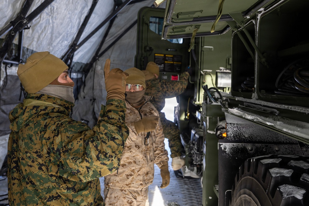 U.S. Marines Conduct Vehicle Maintenance During Arctic Edge 26