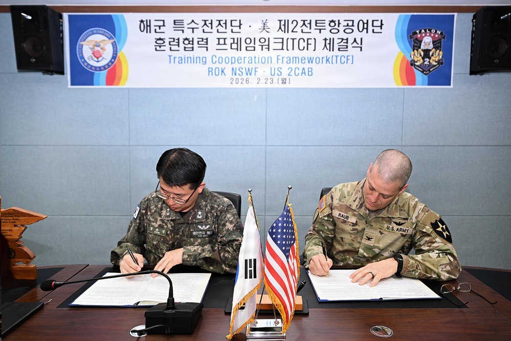 2CAB, ROK Navy Special Warfare Flotilla Formalize Training Cooperative Framework
