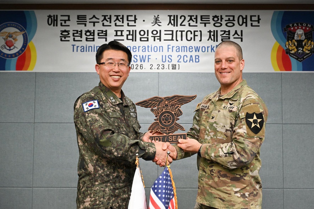 2CAB, ROK Navy Special Warfare Flotilla Formalize Training Cooperative Framework