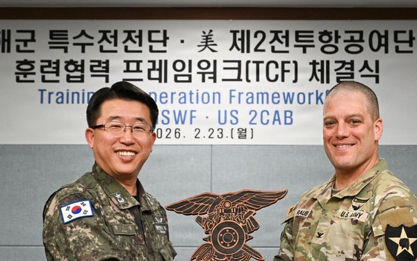 2CAB, ROK Navy Special Warfare Flotilla Formalize Training Cooperative Framework