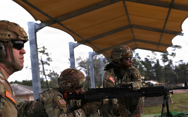 Soldiers Fire M240B Machine Gun