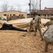 The Headquarters team from the 25th Transportation Battalion honed their skills, conducting a training exercise focused on setting up their main operations tent on Feb. 26.