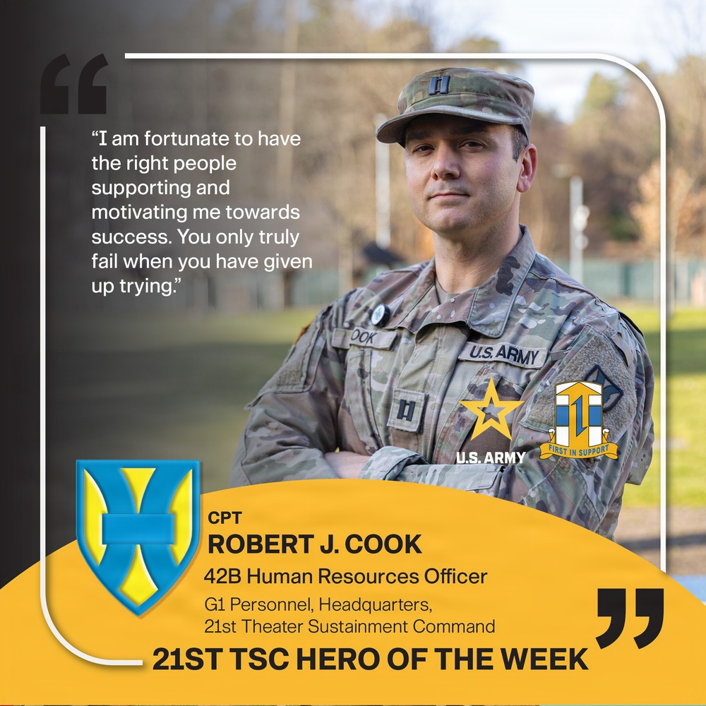 21st TSC Hero of the Week, Capt. Robert Cook