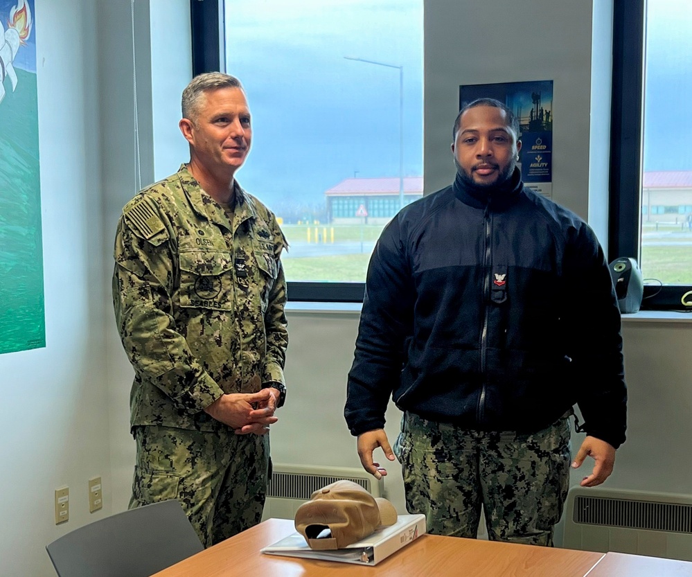 NAVFAC EURAFCENT CO Presents Coins at ROICC Deveselu