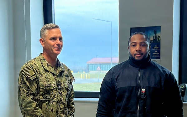 NAVFAC EURAFCENT CO Presents Coins at ROICC Deveselu