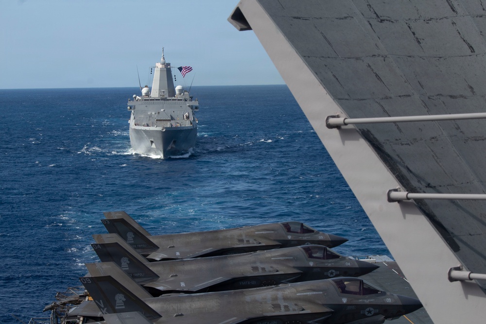 USS Tripoli Conducts Group Sail during Operation Iron Fist