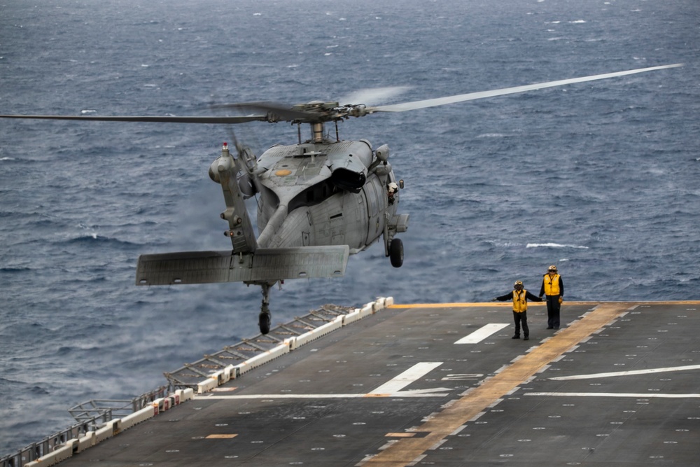 USS Tripoli Conducts Flight Operations