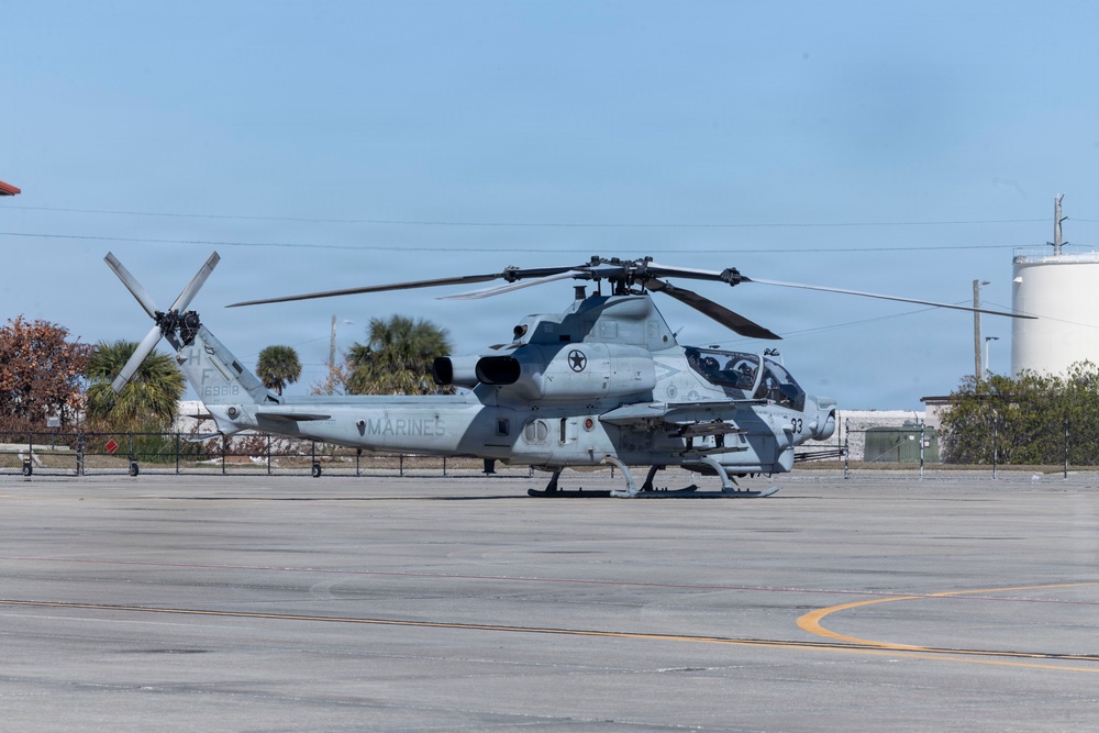 U.S. Marines with HMLA-269 conduct flight operations during MAG-29 DAO Exercise
