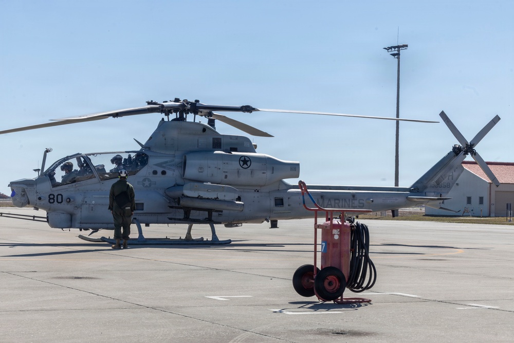 U.S. Marines with HMLA-269 conduct flight operations during MAG-29 DAO Exercise