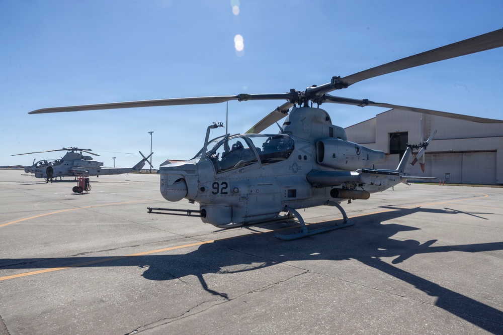 U.S. Marines with HMLA-269 conduct flight operations during MAG-29 DAO Exercise