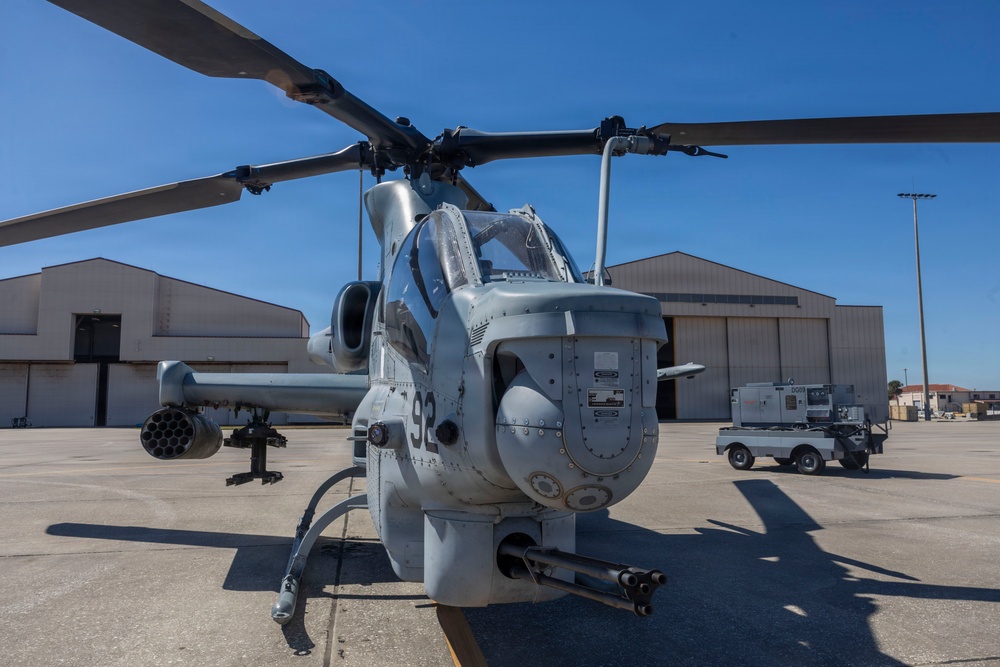 U.S. Marines with HMLA-269 conduct flight operations during MAG-29 DAO Exercise