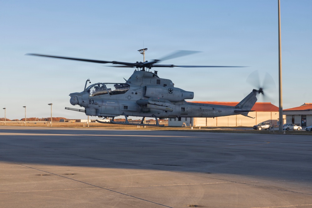 U.S. Marines with HMLA-269 conduct flight operations during MAG-29 DAO Exercise