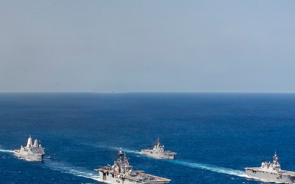 USS Tripoli Conducts Group Sail during Operation Iron Fist