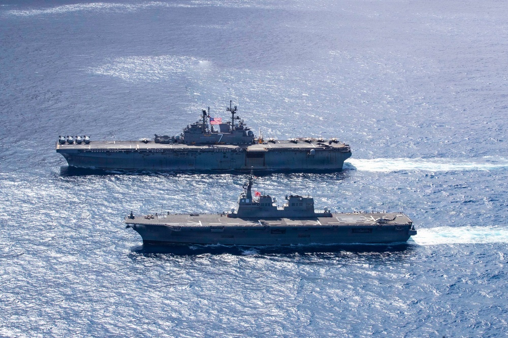 USS Tripoli Conducts Group Sail during Operation Iron Fist