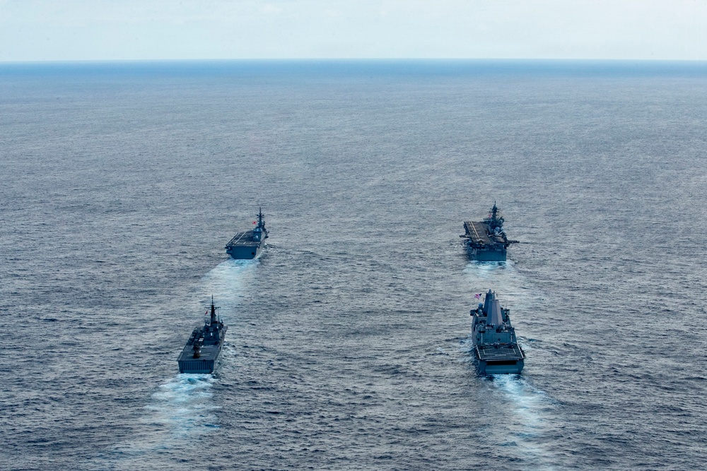 USS Tripoli Conducts Group Sail during Operation Iron Fist
