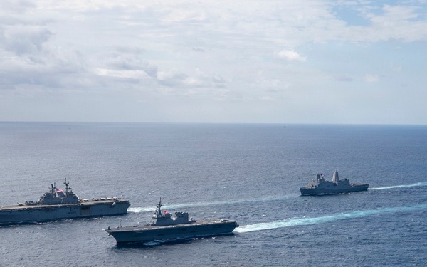 USS Tripoli Conducts Group Sail during Operation Iron Fist