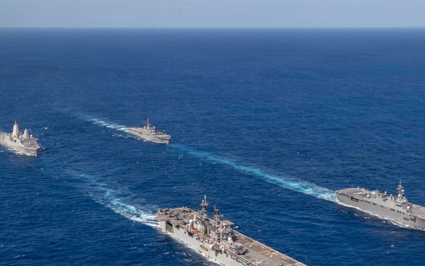 USS Tripoli Conducts Group Sail during Operation Iron Fist