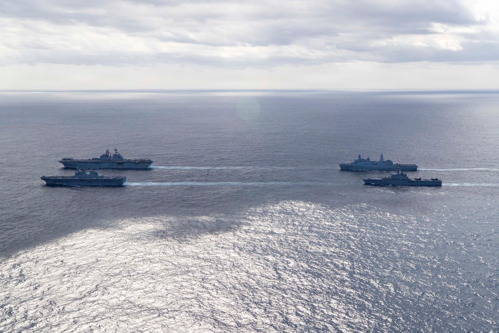 USS Tripoli Conducts Group Sail during Operation Iron Fist