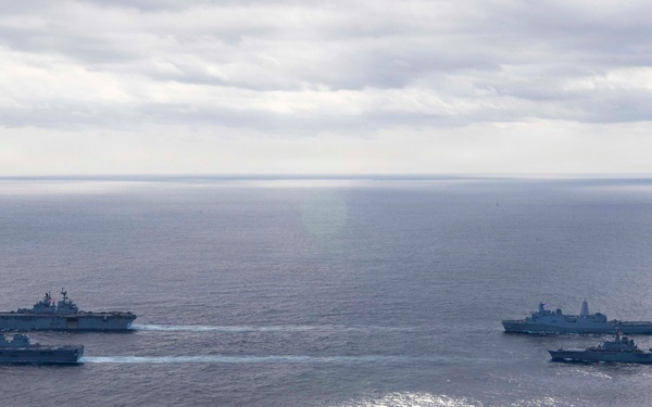 USS Tripoli Conducts Group Sail during Operation Iron Fist