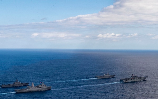 USS Tripoli Conducts Group Sail during Operation Iron Fist