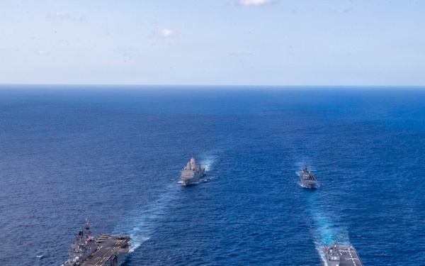 USS Tripoli Conducts Group Sail during Operation Iron Fist