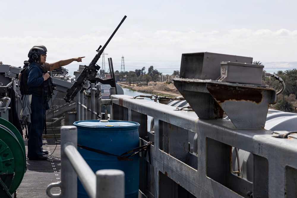 USS Gerald R. Ford (CVN 78) transits the Suez Canal