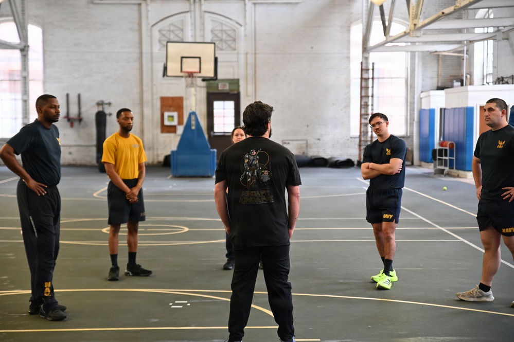NSAW fitness staff brief Command Fitness Leaders
