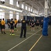 NSAW personnel stand in formation for physical training