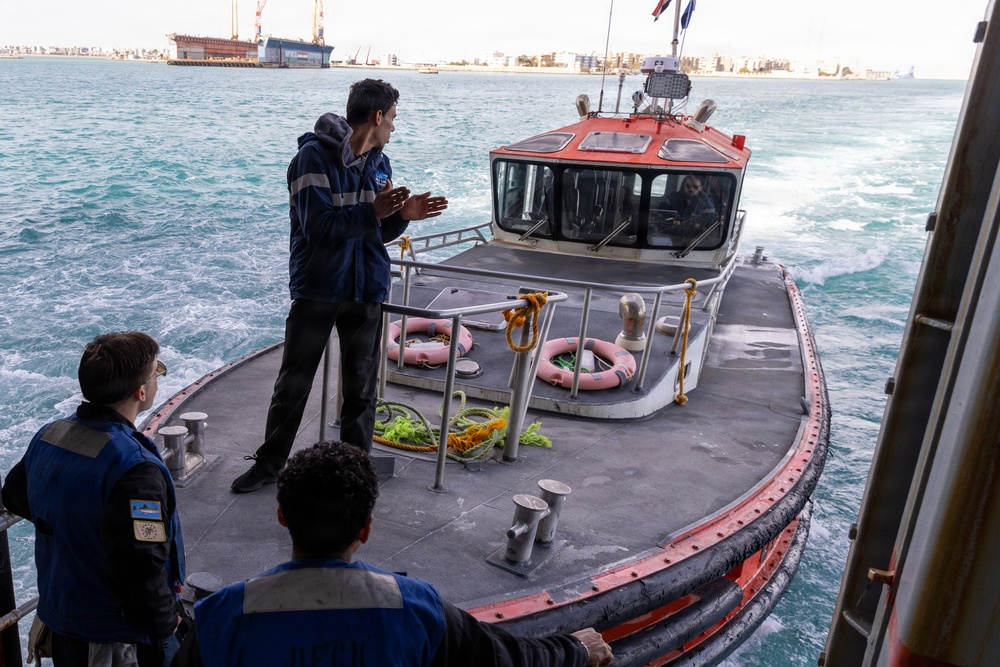 USS Gerald R. Ford (CVN 78) transits the Suez Canal during Operation Epic Fury