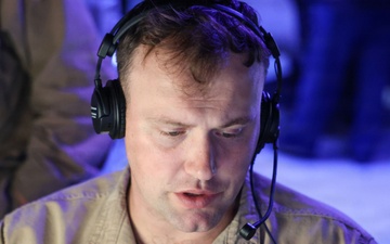 Sailors aboard the USS John Finn stand watch in the U.S. Central Command area of responsibility