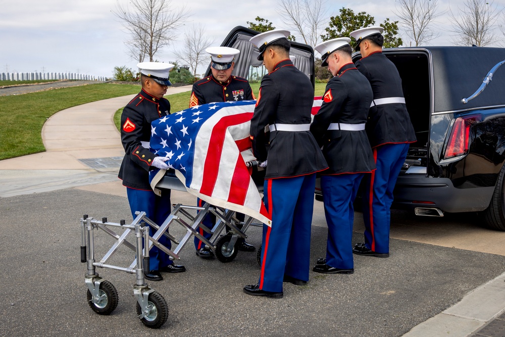 The Late MGySgt Juan Valdez’s Funeral Service At Miramar National Cemetery