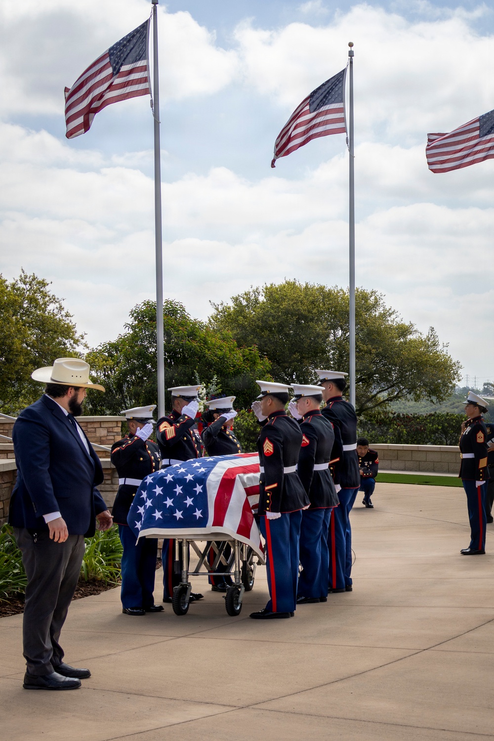 The Late MGySgt Juan Valdez’s Funeral Service At Miramar National Cemetery