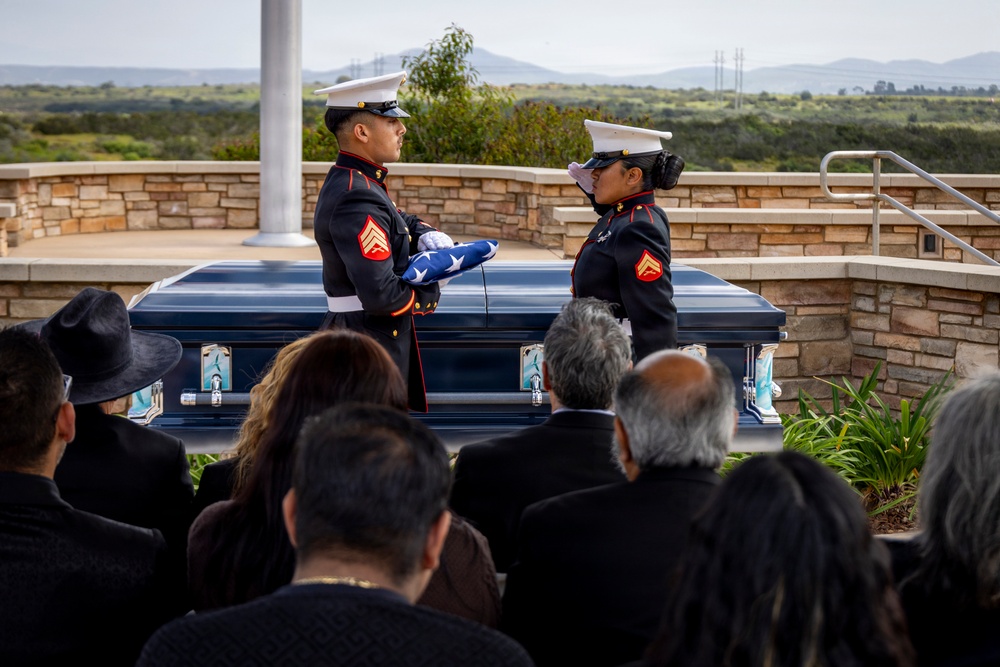 The Late MGySgt Juan Valdez’s Funeral Service At Miramar National Cemetery