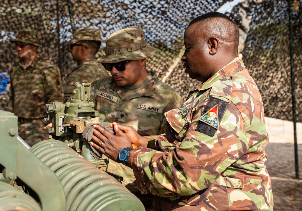 US, Kenya field artillery crews validate gunnery proficiency during JA26 Table V dry-fire training