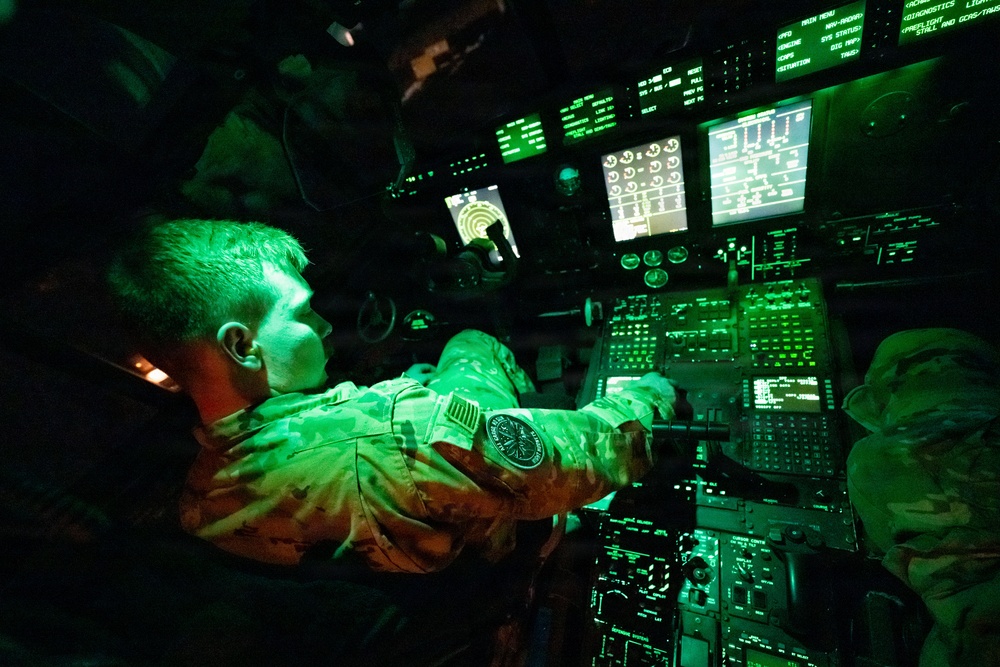 C-130 Crew Conducts Airlift Mission