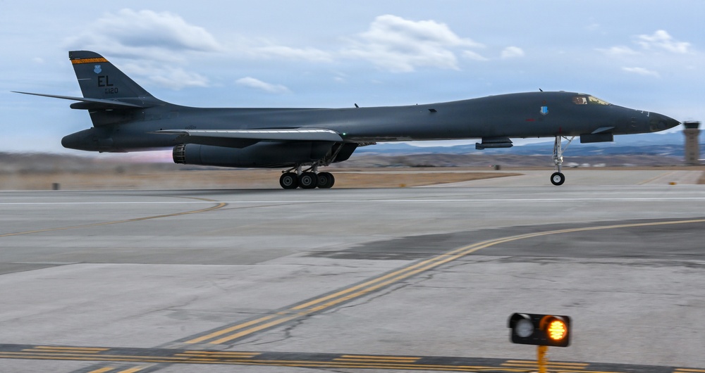B-1B Lancers Take Off from Ellsworth Air Force Base