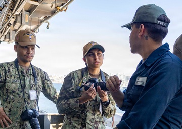 U.S. Navy Sailors conduct training.