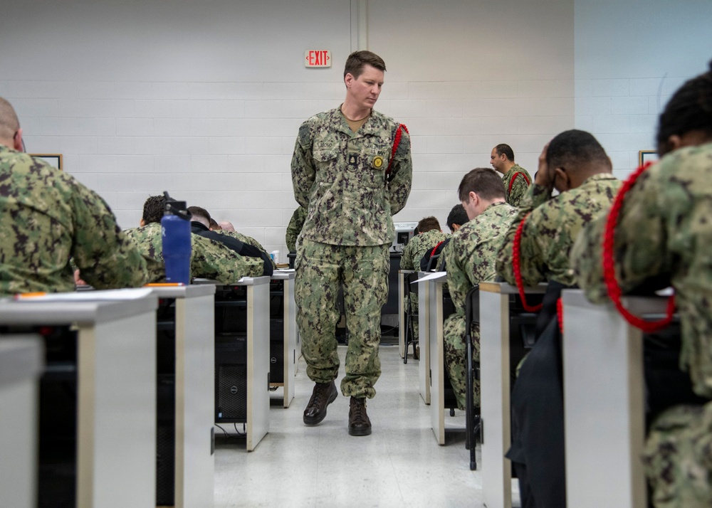 RTC Sailors take Navy-wide advancement exams