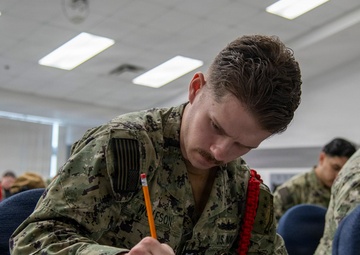 RTC Sailors take Navy-wide advancement exams