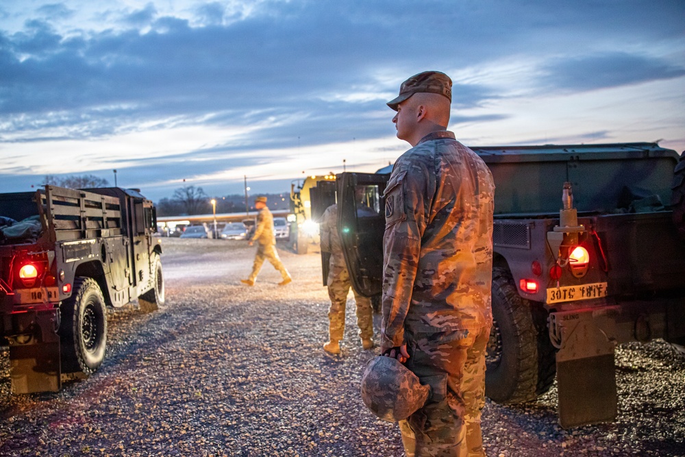 1-181st Field Artillery Regiment prepares to conduct a training exercise
