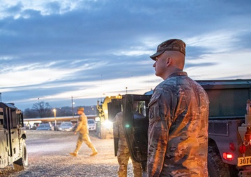 1-181st Field Artillery Regiment prepares to conduct a training exercise