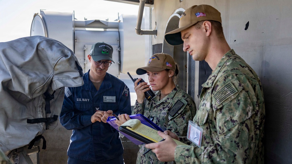 U.S. Sailors conduct training