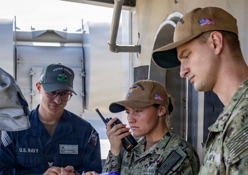 U.S. Sailors conduct training