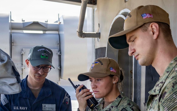 U.S. Sailors conduct training