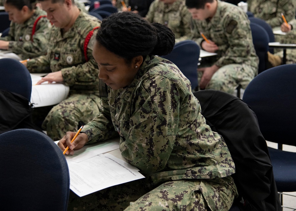 RTC Sailors take Navy-wide advancement exams